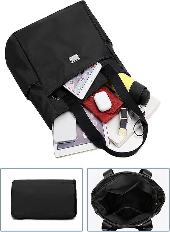 Flygon Nylon Tote Shoulder Bag with Double Handles, Lightweight Waterproof Shoulder Bag, Women's Large Capacity Top Handle Handbags, Nylon Tote Bag for Gym, Work, School[multicolor] - Image 5